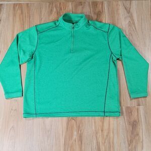 💜Pebble Beach Kelly Green Mock Neck Long Sleeve Pullover Sweater Men's Large